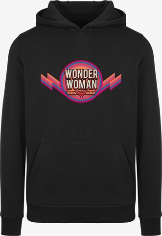 F4NT4STIC Sweatshirt 'DC Comics Wonder Woman Rainbow' in Zwart: voorkant