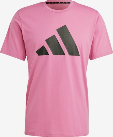 rožinė ADIDAS PERFORMANCE Sportiniai marškinėliai 'Train Essentials Feelready Logo': priekis