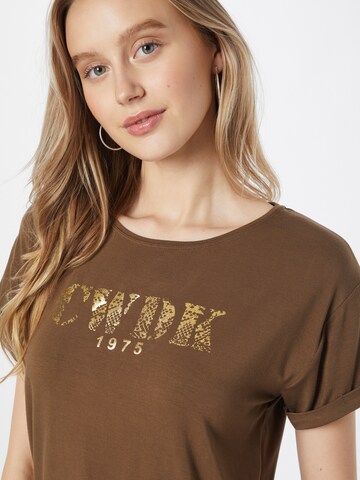 T-shirt 'Amy' Claire en marron