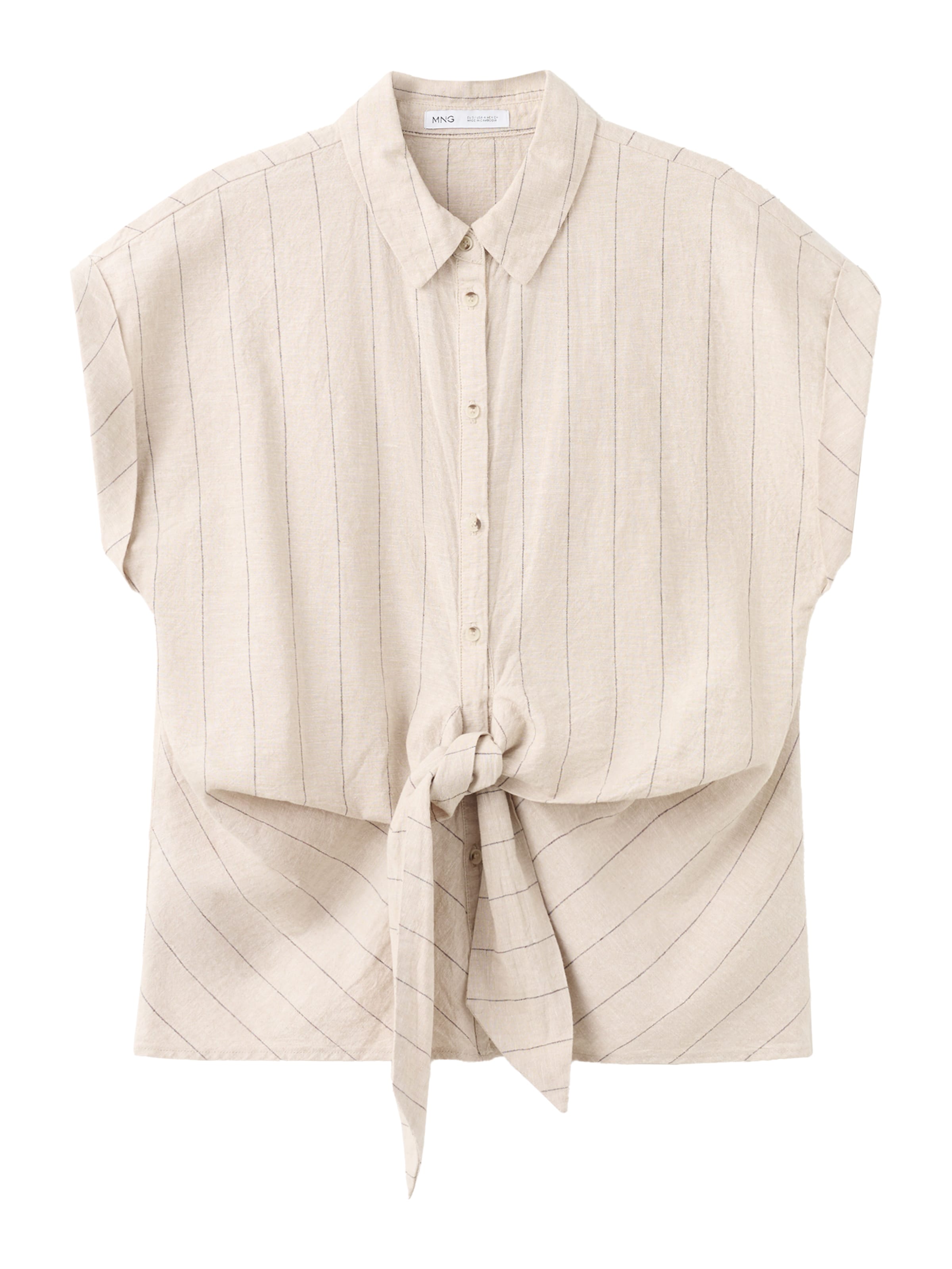 Chemisier 'ZEDE' MANGO en beige : devant