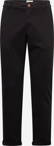 JACK & JONES regular Lærredsbukser 'BOLTON BOWIE' i sort: forside