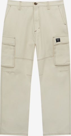 Pull&Bear Loose fit Cargo Pants in Beige: front