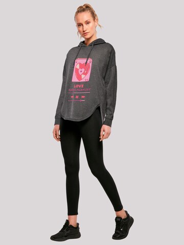 F4NT4STIC Sweatshirt 'Love Oldies Playlist  Valentinstag' in Grijs