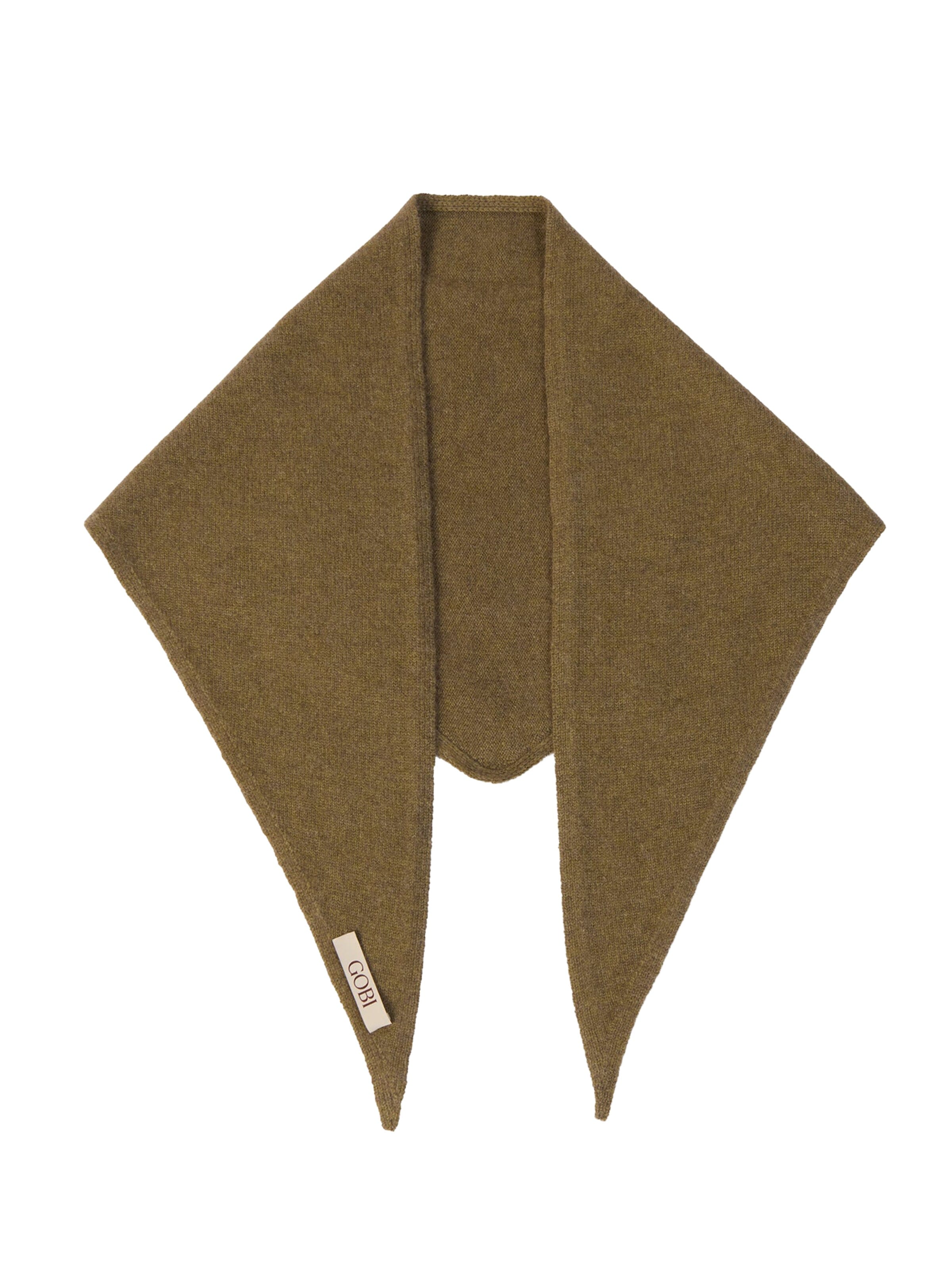 GOBI Cashmere Schal 'Unisex Triangular Cashmere Scarf'‌ in Grün: Vorderseite