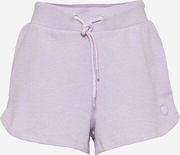 KnowledgeCotton Apparel Regular Shorts 'TEAKY' in Lila: predná strana