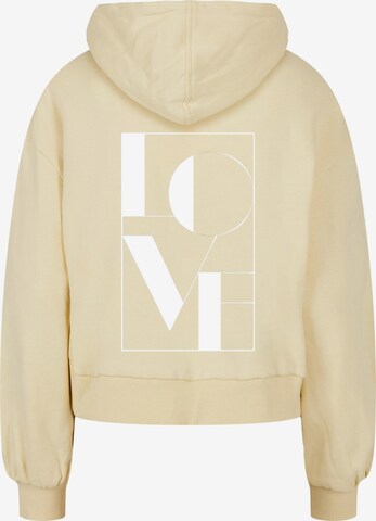 Merchcode Sweatshirt 'Love' in Yellow