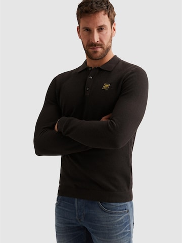 PME Legend - Jersey 'Polo shirt in 100% cotton with long sleeves' en gris: frente