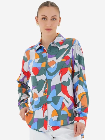 Bigdart Blouse in Green: front