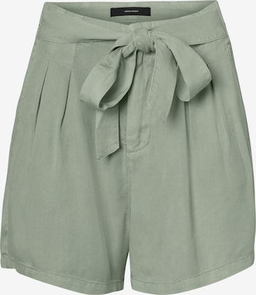 VERO MODA Kalhoty se sklady v pase 'Mia' – zelená: přední strana
