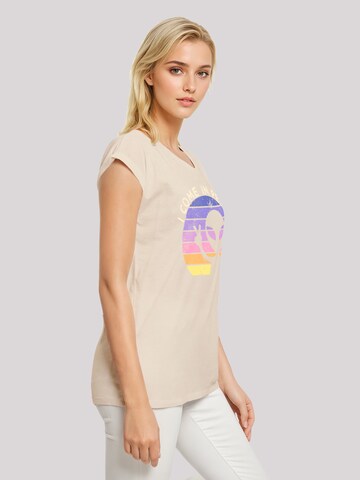 T-shirt 'Alien Peace Sunset' F4NT4STIC en beige