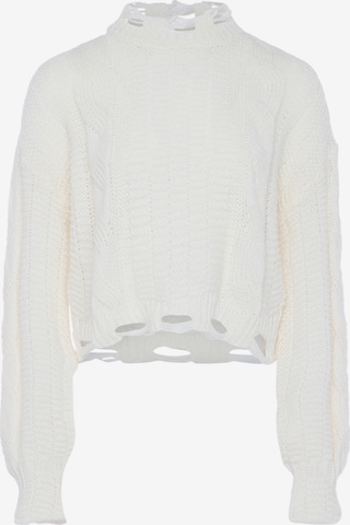 Pull-over MYMO en blanc : devant