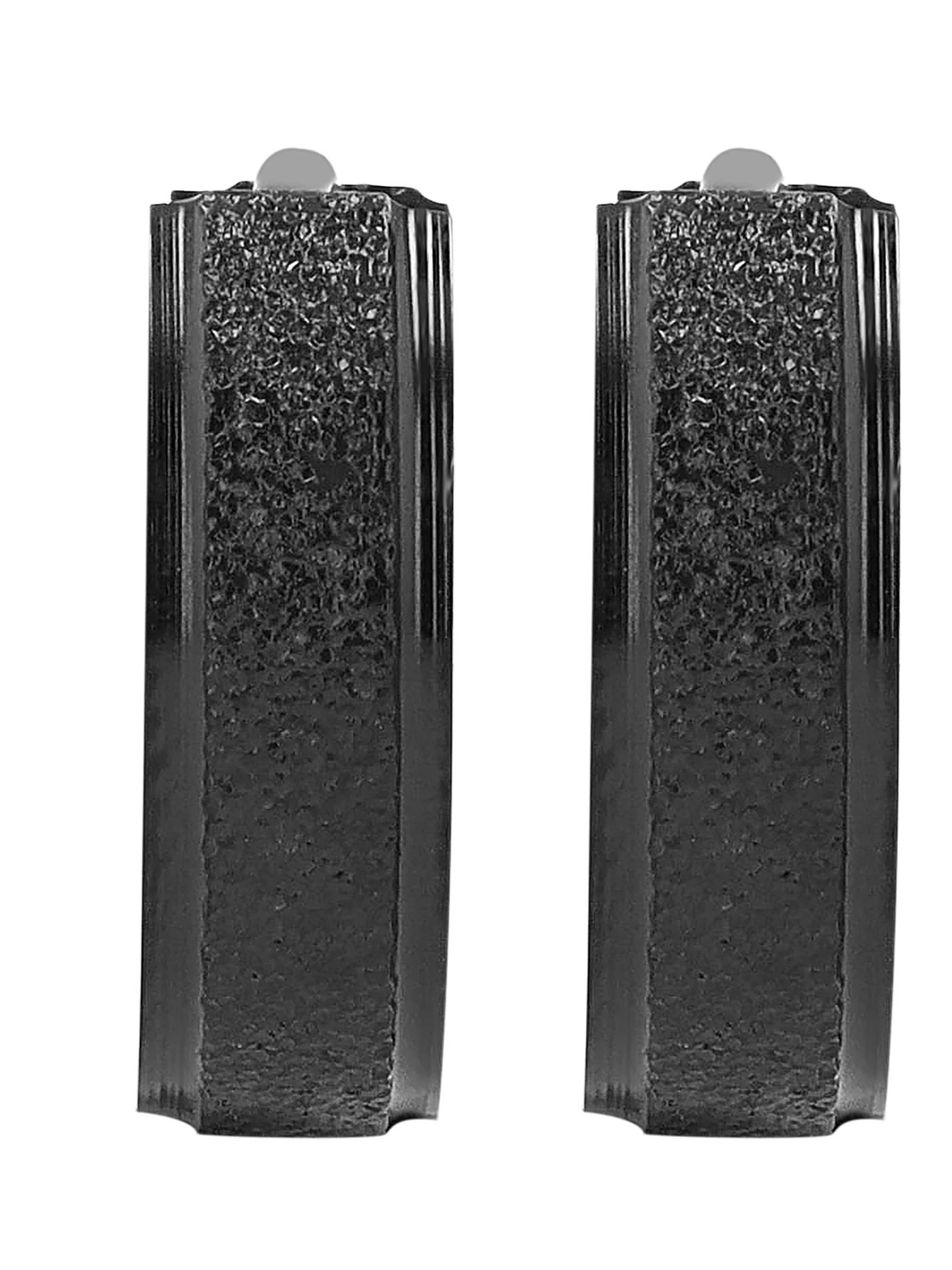 Akzent Ohrringe 'Edelstahl, D: 9 mm/ 4 mm breite, hautverträglich'‌ in Schwarz