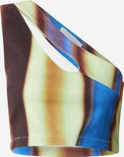 Hosbjerg Top 'Heather Alexa' in Royal blue / Dark brown / Reed / Pastel green, Item view