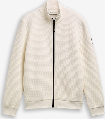 Veste de survêtement TOM TAILOR DENIM en blanc : devant