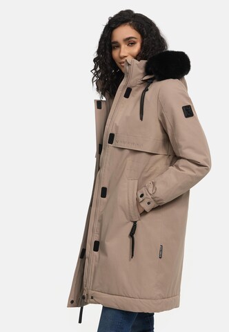 NAVAHOO Winter Coat 'Kaltwetterretter 14' in Beige