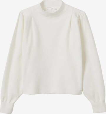 MANGO Пуловер 'Shoulder' в бяло: отпред