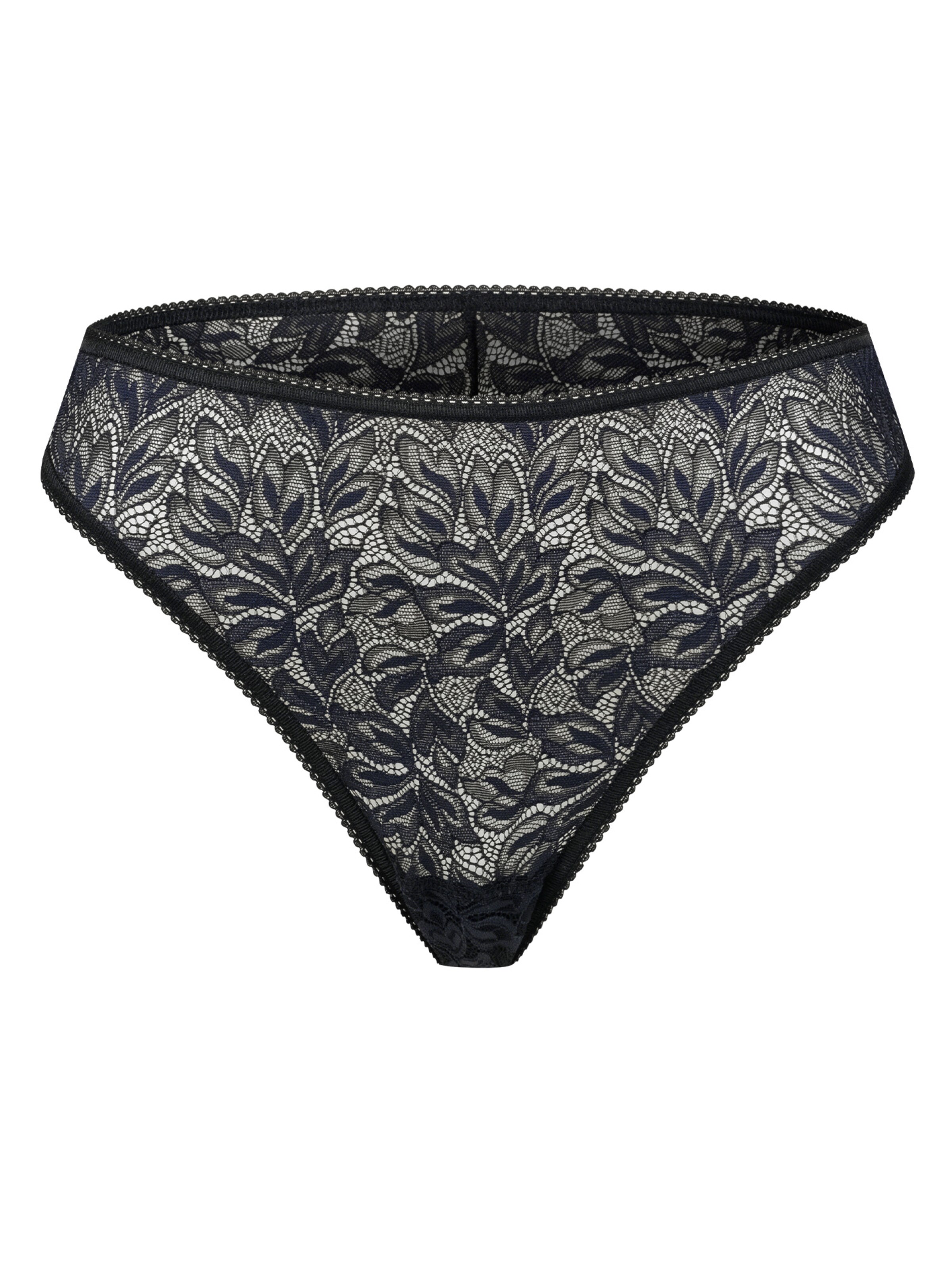 Erlich Textil - Cueca 'Iconic Lace' em preto: frente