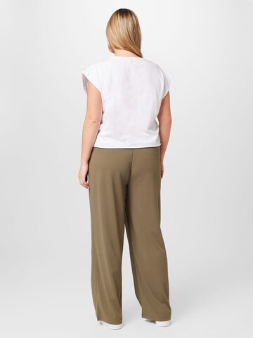 ONLY Curve Loose fit Pleat-Front Pants 'SANIA' in Green