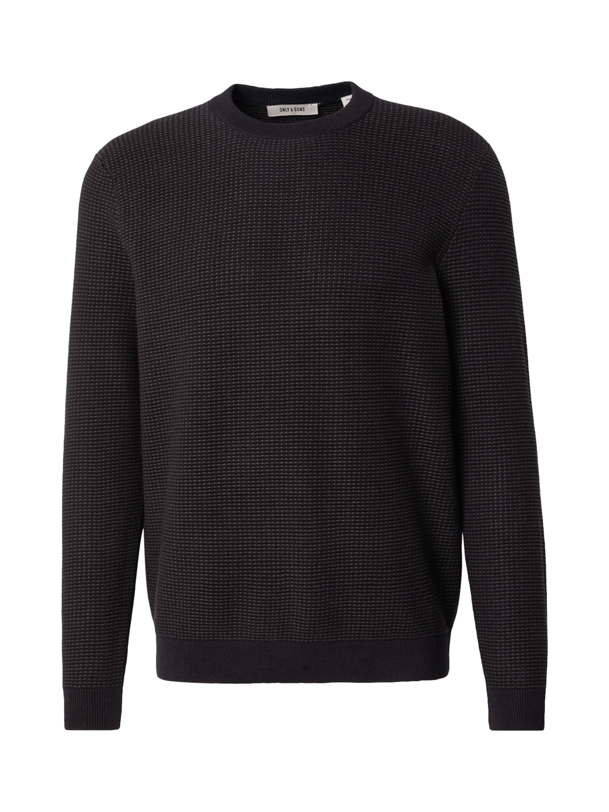 Only & Sons Kampsun 'ONSDave', värv must: eest vaates