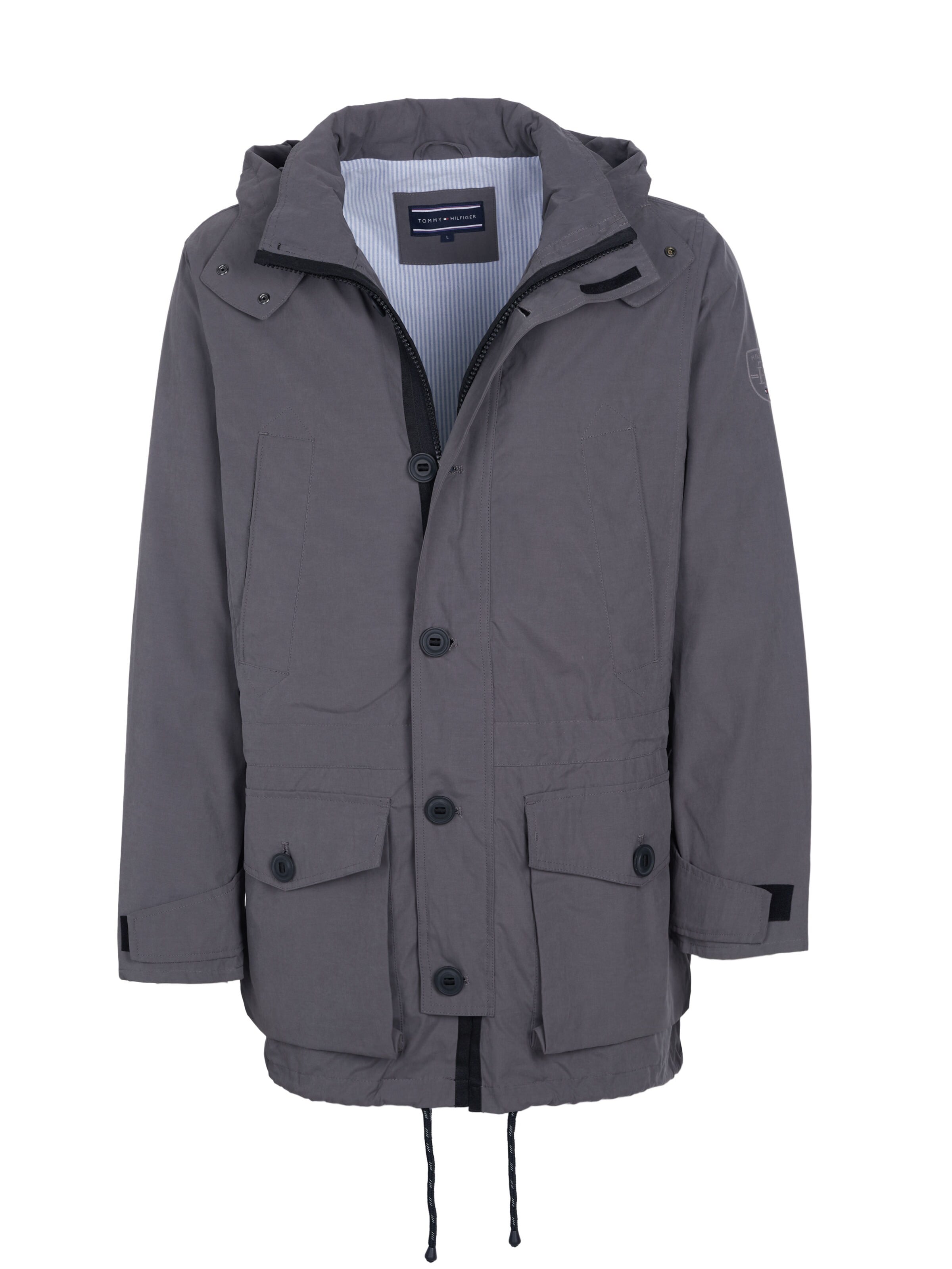 TOMMY HILFIGER Between-seasons parka 'Tommy Hilfiger Jacke' in Grey: front