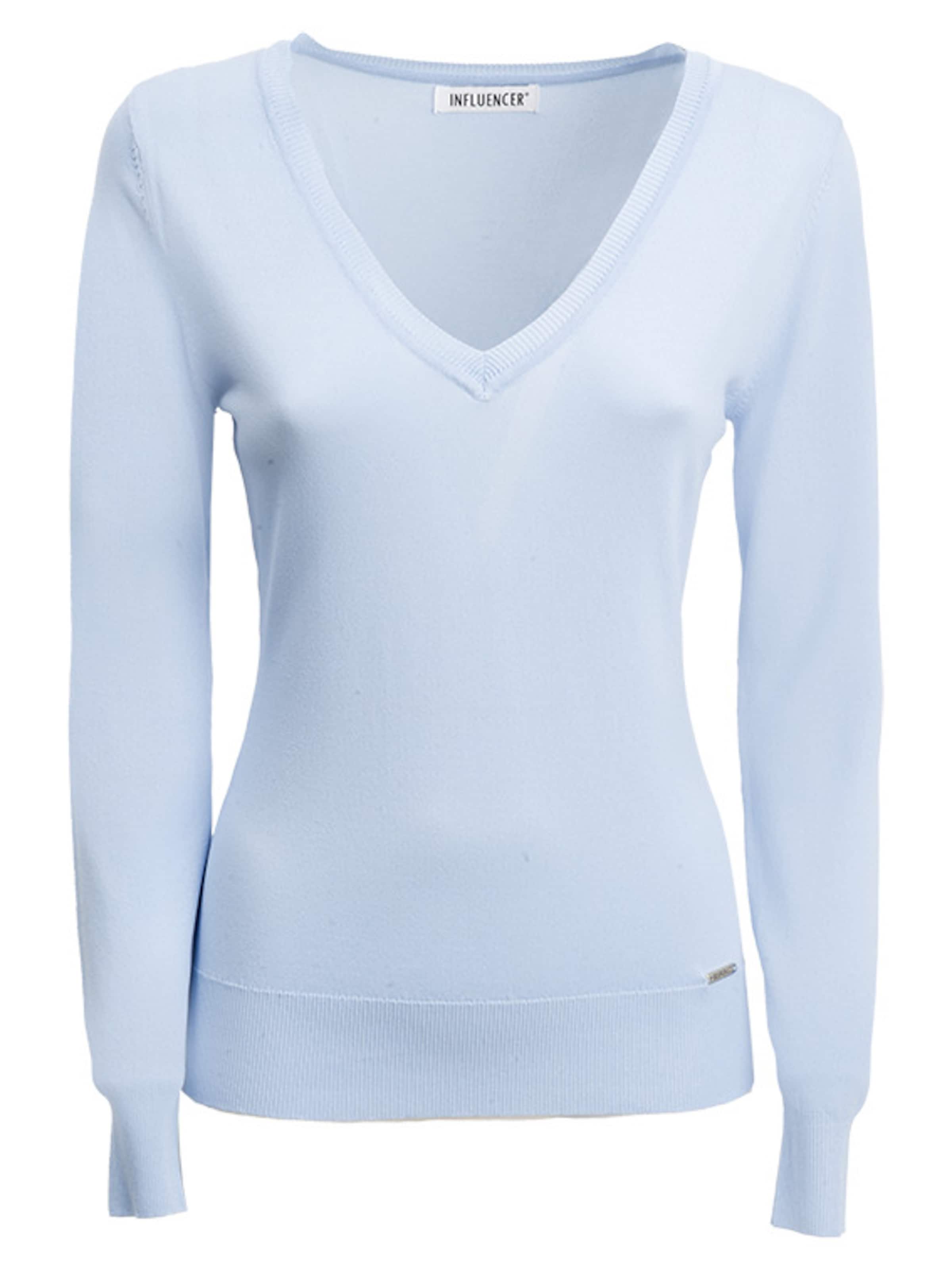 Influencer - Pullover em azul: frente