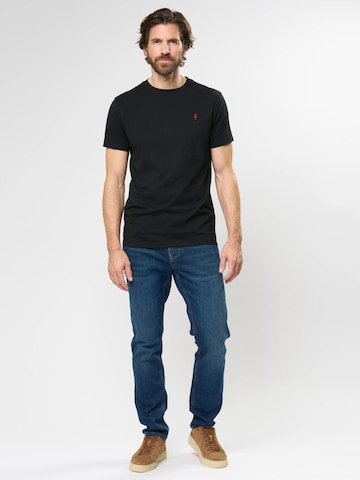 Coupe regular T-Shirt 'Texas' MCS en noir