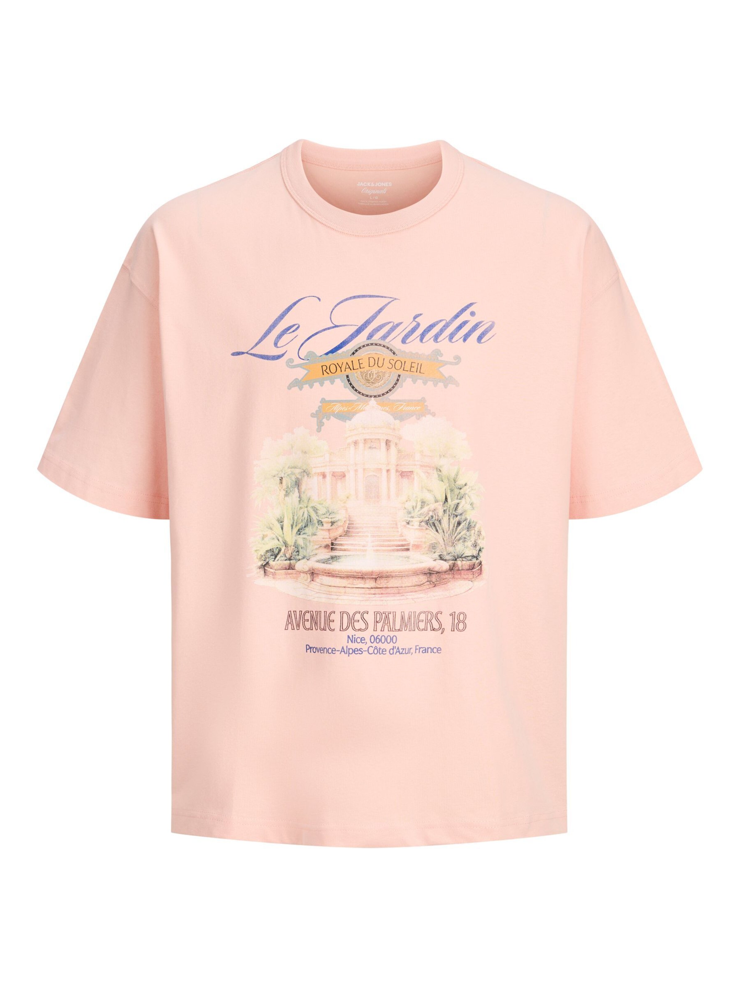 JACK & JONES T-shirt in creme / blau / rosa, Produktansicht