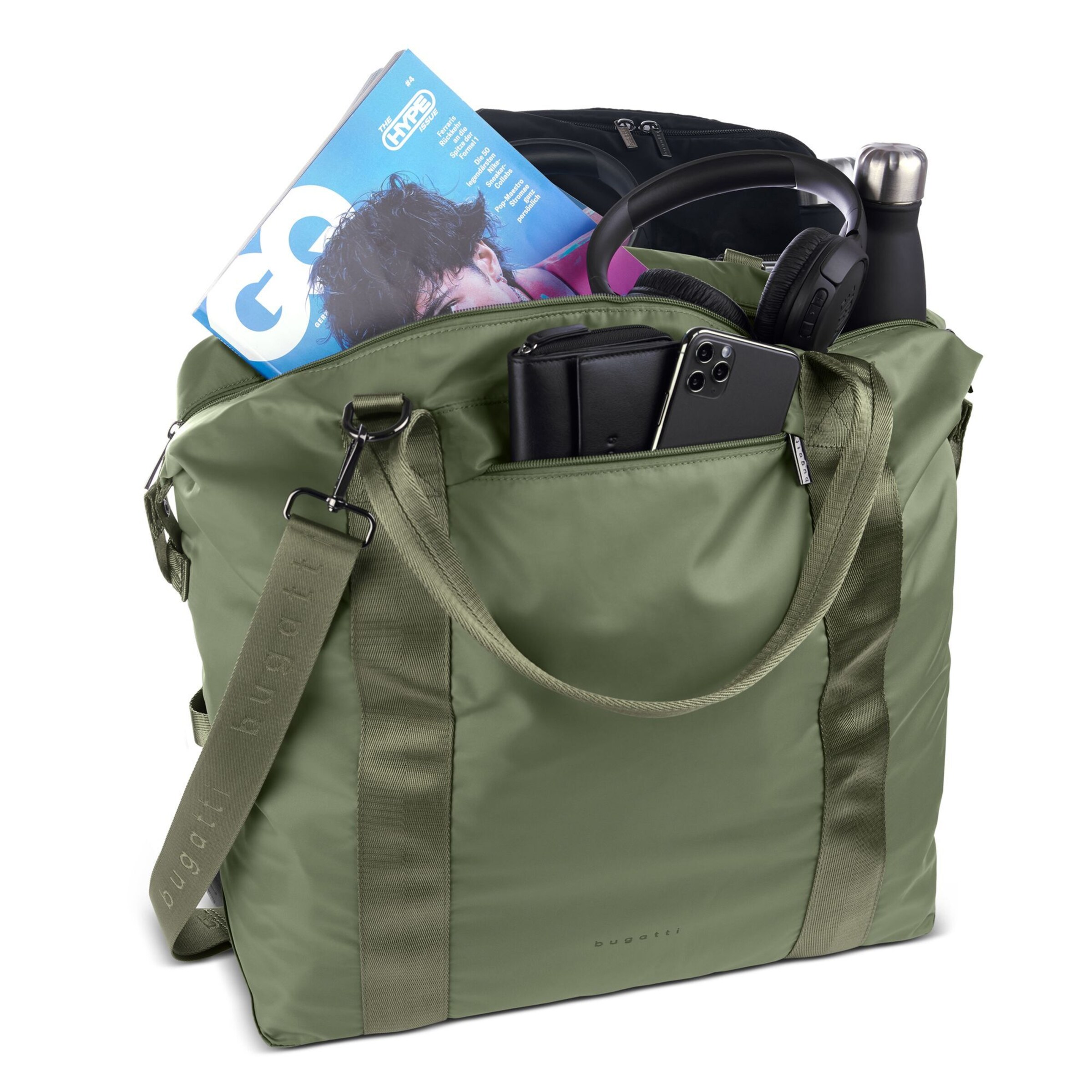 Cabas 'Elia' bugatti en vert