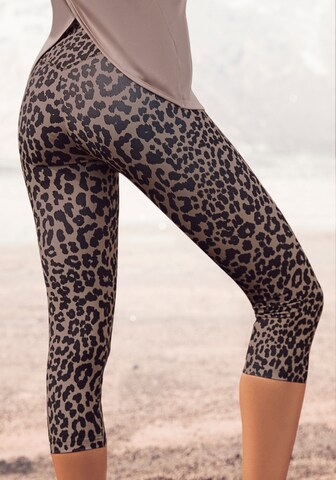 Skinny Pantalon de sport LASCANA ACTIVE en marron
