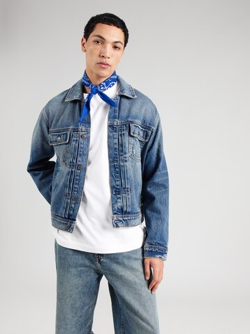 Abercrombie & Fitch Демисезонная куртка в Синий: спереди