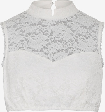 Blouse folklorique 'Andora' SPIETH & WENSKY en blanc : devant