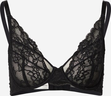 Lindex Triangle Bra 'Aster' in Black: front