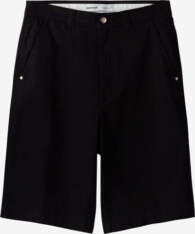 Bershka Pantalon chino en noir, Vue avec produit