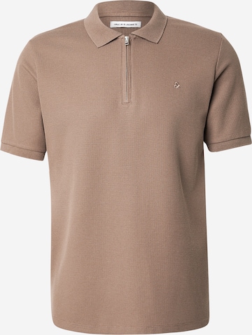 JACK & JONES Shirt 'JJEAustin' in Brown: front
