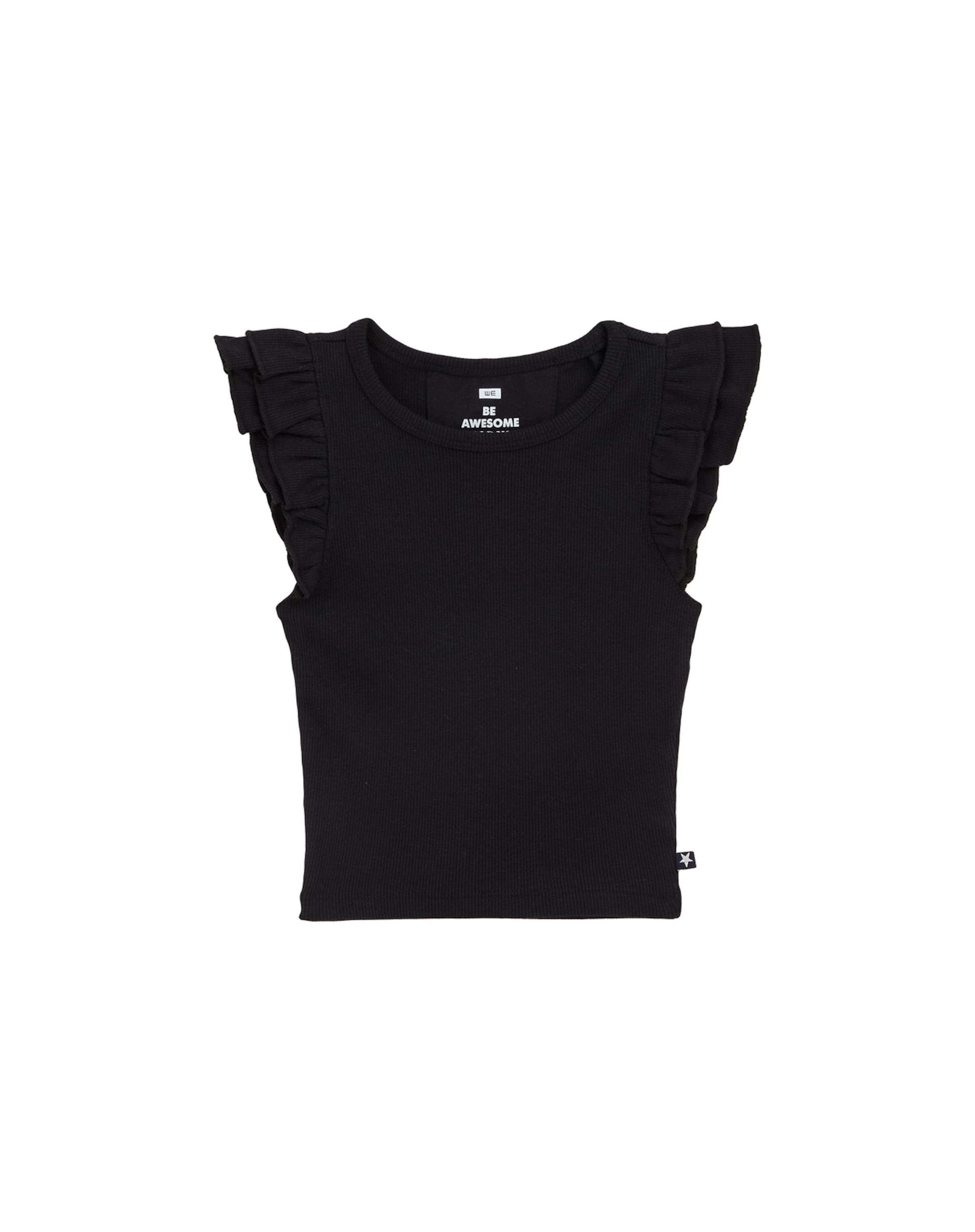 Tricou de la WE Fashion pe negru: față