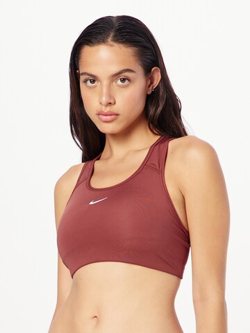 NIKE Korzetová Sportovní podprsenka – červená: přední strana