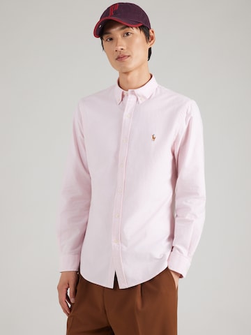 Coupe slim Chemise Polo Ralph Lauren en rose : devant