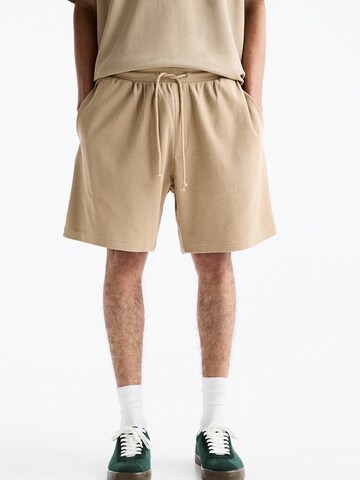 Pull&Bear Loosefit Shorts in Beige: predná strana