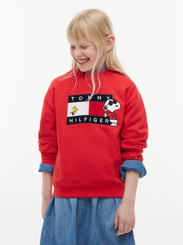 TOMMY HILFIGER Sweatshirt 'PEANUTS' in Rood