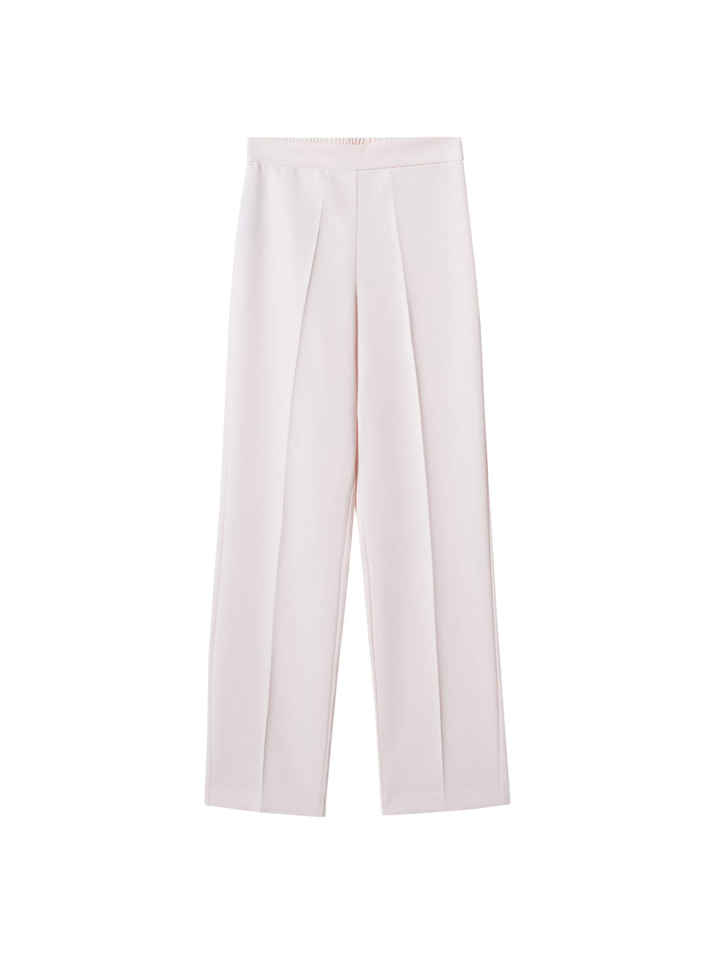 MANGO Панталон с ръб 'IGUANA' в розово: отпред