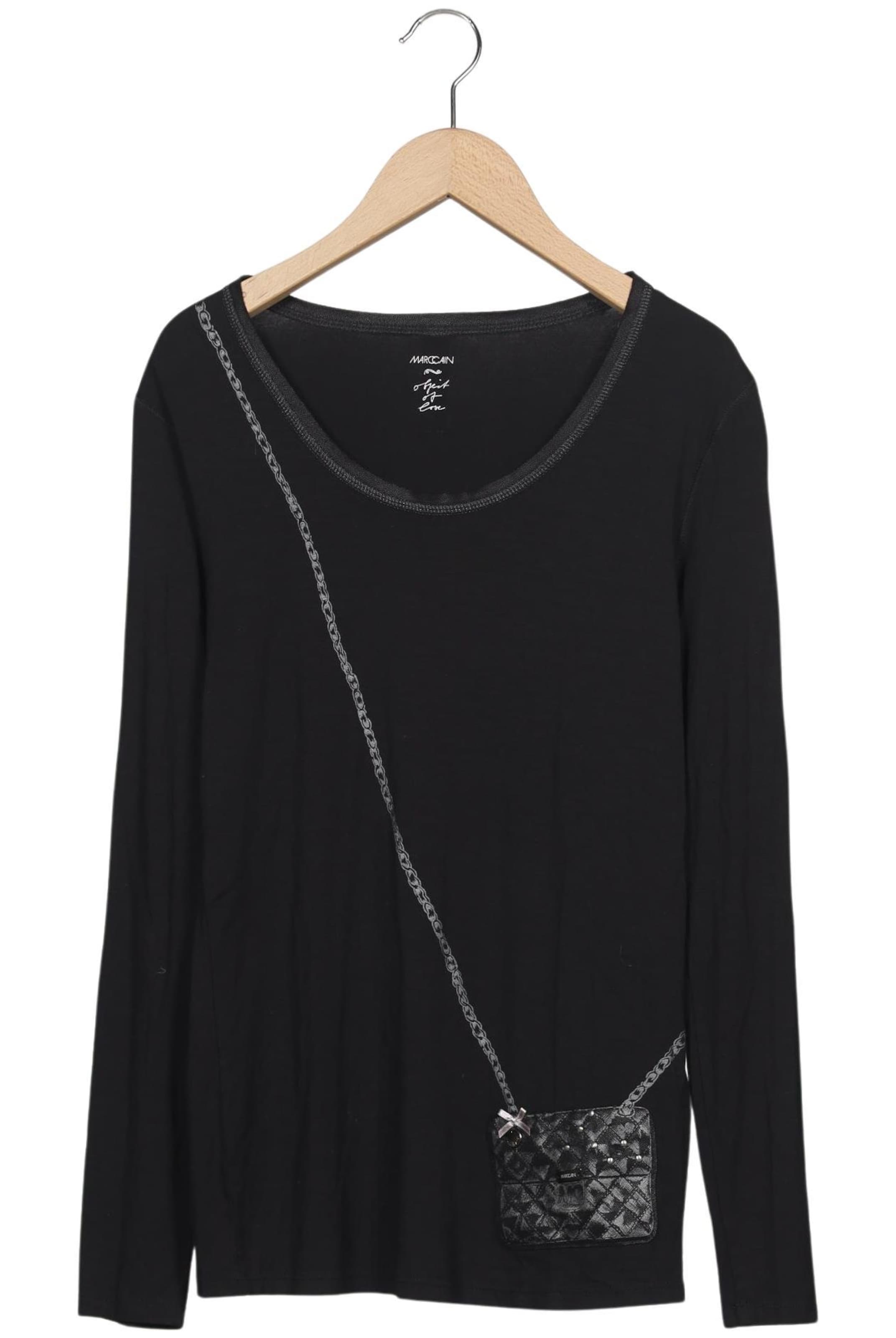 Marc Cain Langarmshirt M in Schwarz: Vorderseite