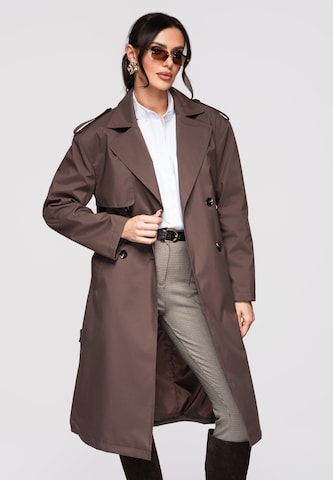 Manteau mi-saison 'OW-COLC-0117' Ombre en marron