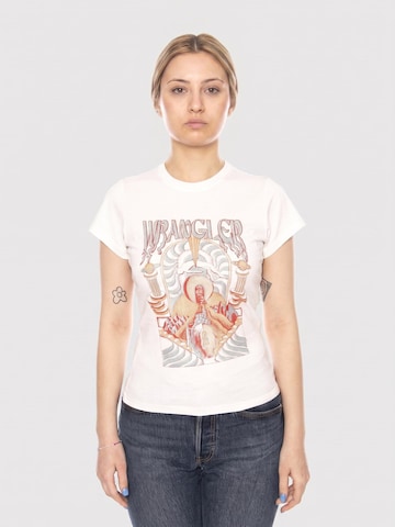 WRANGLER Shirt 'SHRUNKEN BAND TEE WORN WHITE' in Wit