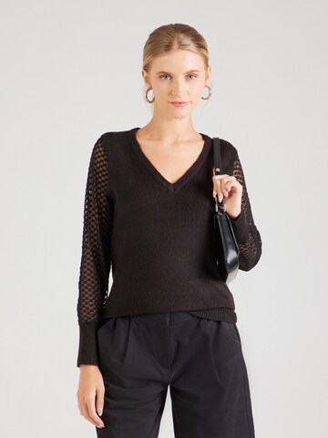 Pull-over 'Xa44ra' Hailys en noir : devant