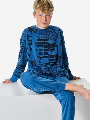 SCHIESSER Pyjama 'Nightwear 1' in Blau
