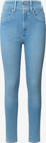 Coupe slim Jean Pepe Jeans en bleu : devant