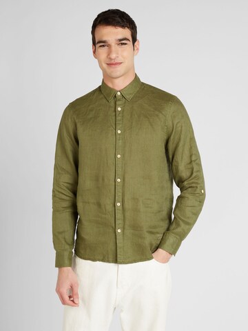 SCOTCH & SODA - Ajuste regular Camisa en verde: frente