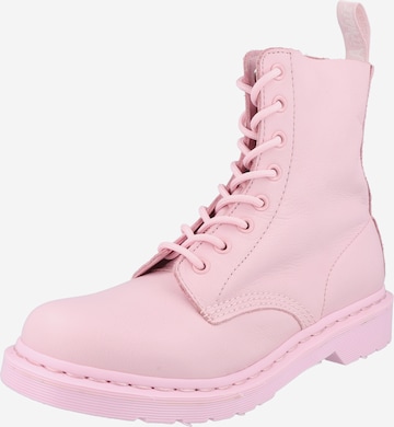 Dr. Martens Lace-Up Ankle Boots in Pink: front