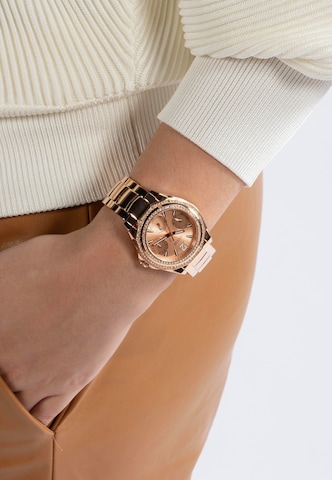 GUESS Analoog horloge 'Ritzy' in Goud