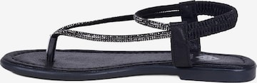 Desa - Sandalias de dedo 'Zehenstegsandalen' en negro: frente
